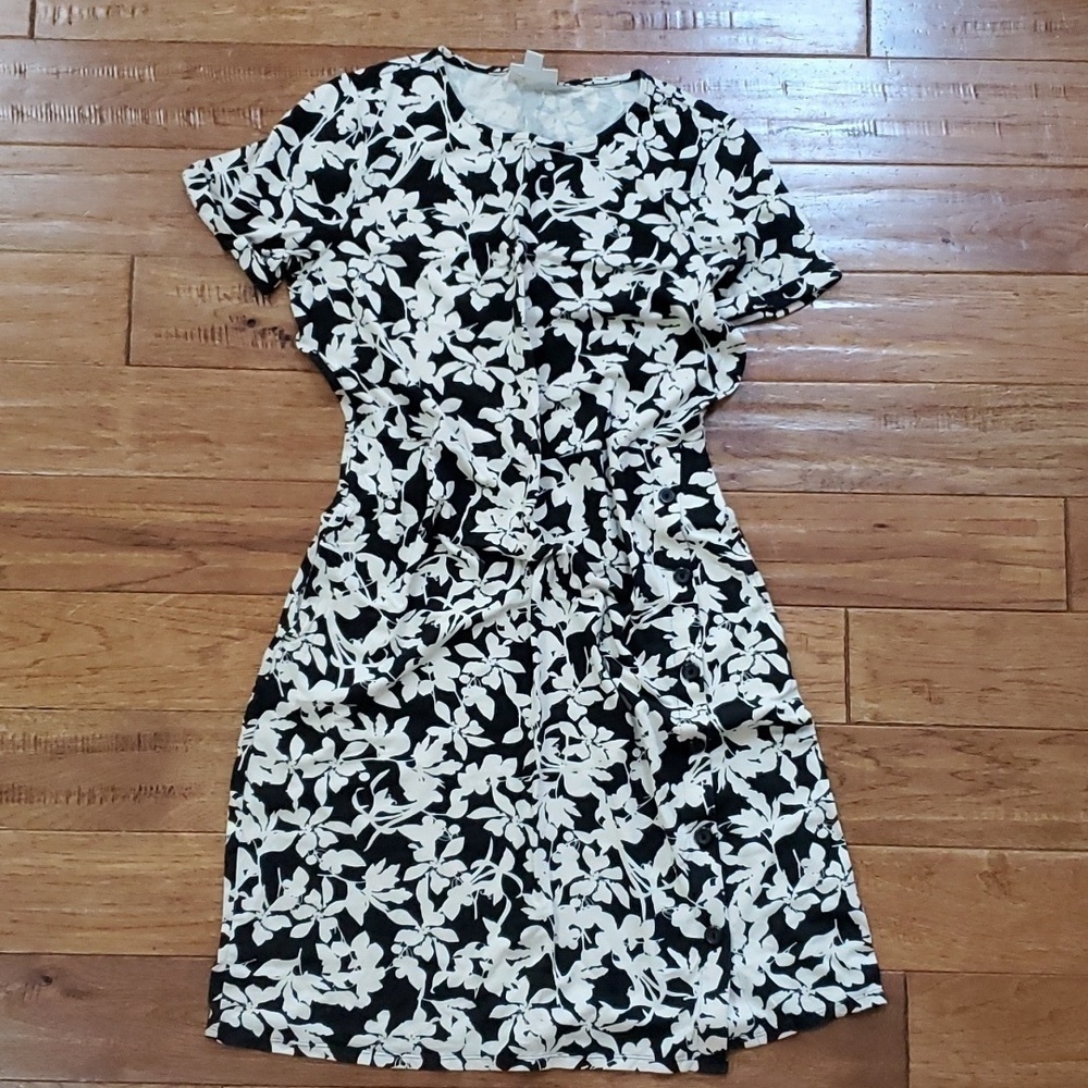 J. Jill floral knit button dress